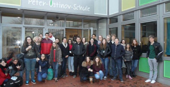 Gute Laune beim Besuch der französischen Gastschüler